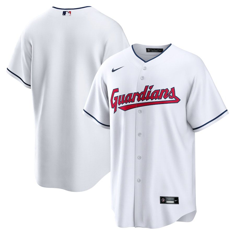 Men Cleveland Guardians Nike White Home Blank Replica MLB Jersey->customized mlb jersey->Custom Jersey